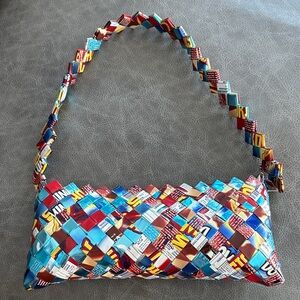 Colorful Candy Wrapper Woven Bag - Project Bag!